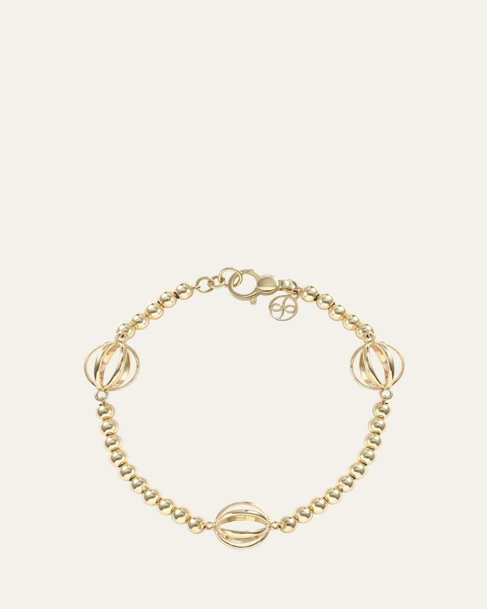 Prisma 18K Yellow Gold Ball Chain Bracelet, 7.5"L